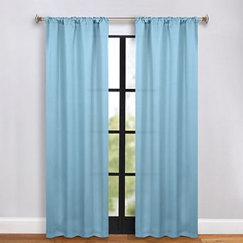 SUPERIOR Solid 2 pc Room Darkening Rod Pocket Curtain Set