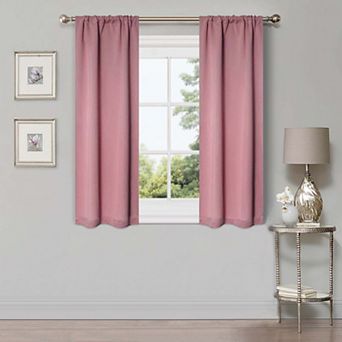 SUPERIOR Solid 2 pc Room Darkening Rod Pocket Curtain Set
