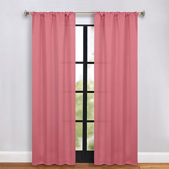 SUPERIOR Solid 2 pc Room Darkening Rod Pocket Curtain Set