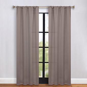 SUPERIOR Solid 2 pc Room Darkening Rod Pocket Curtain Set
