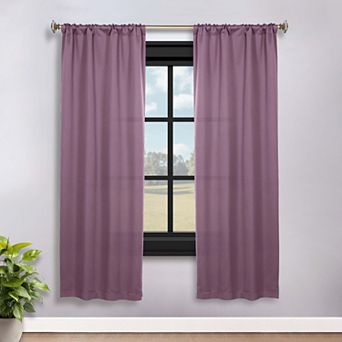 SUPERIOR Solid 2 pc Room Darkening Rod Pocket Curtain Set