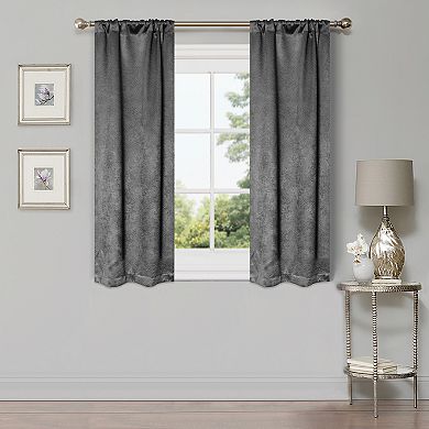 Superior Geometric Wave Insulated Thermal Blackout Rod Pocket Curtain Set