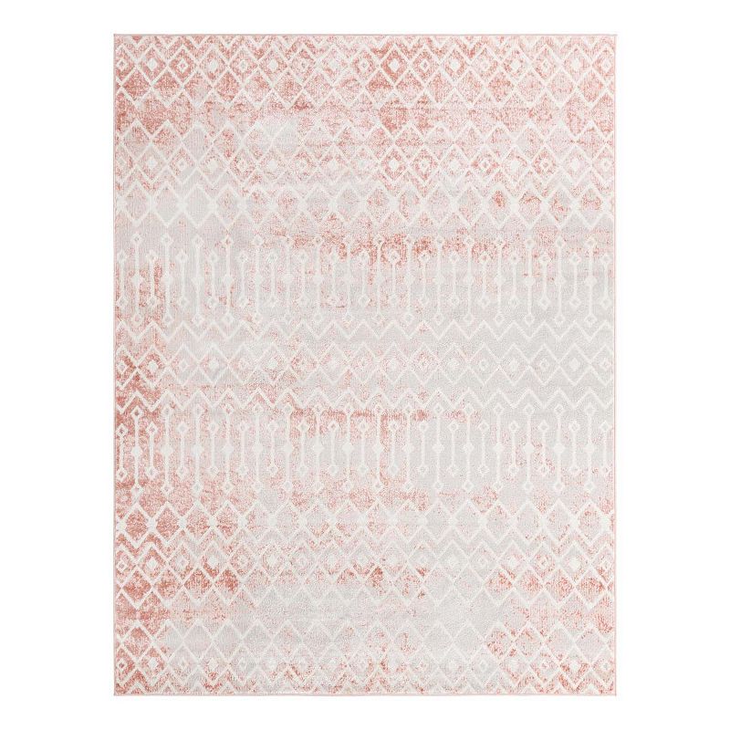 Unique Loom Gypsy Bohemian Trellis Rug, Pink, 8X11 Ft
