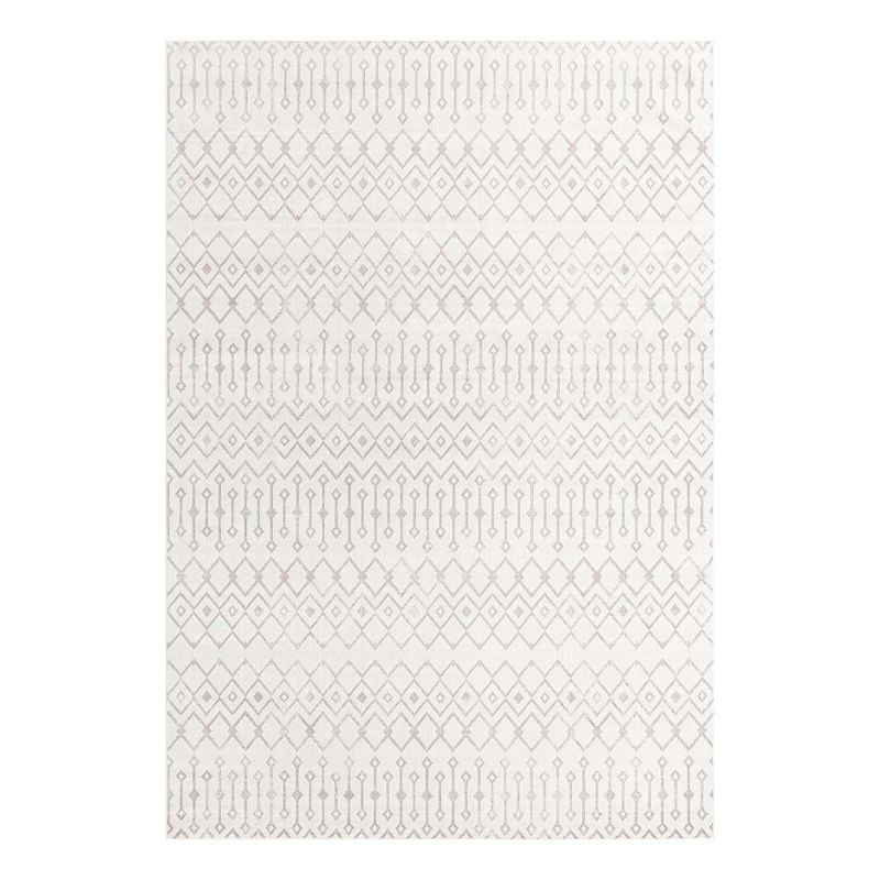 Unique Loom Gypsy Bohemian Trellis Rug, White, 8X11 Ft