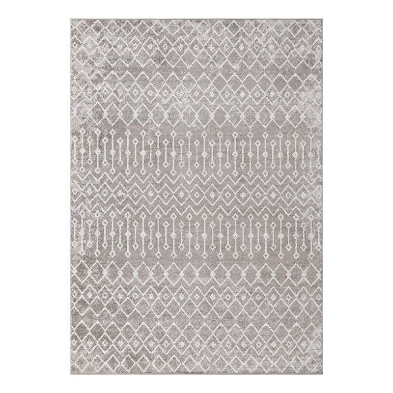 Unique Loom Gypsy Bohemian Trellis Rug, Grey, 8X11 Ft