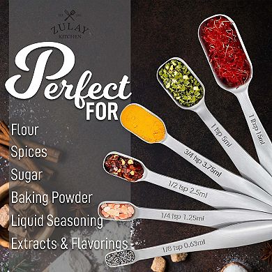 Zulay Kitchen Stainless Steel Measuring Spoons