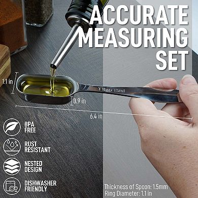 Zulay Kitchen Stainless Steel Measuring Spoons