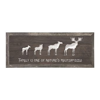 Personal-Prints Moose Family 2 Calves Framed Wall Art