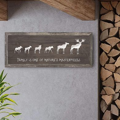 Personal-Prints Moose Family 4 Calves Framed Wall Art