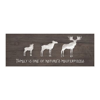 Personal-Prints Moose Family Wood Wall Art