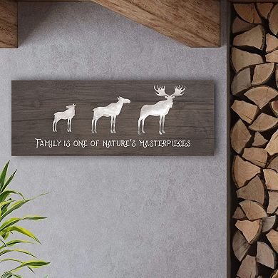 Personal-Prints Moose Family Wood Wall Art