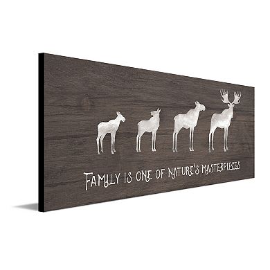 Personal-Prints Moose Family 2 Calves Wood Wall Art