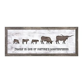 Personal-Prints Longhorn Family 3 Calves Framed Wall Art