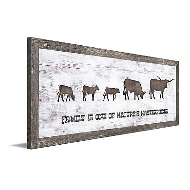 Personal-Prints Longhorn Family 3 Calves Framed Wall Art