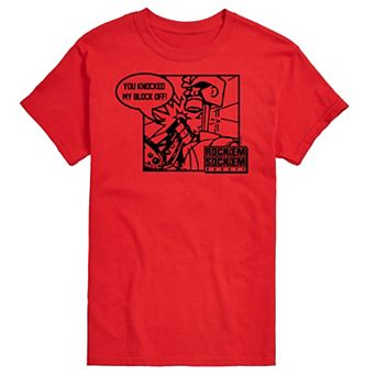 Big & Tall Rock Em Sock Em Knock Block Tee
