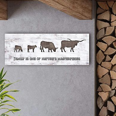 Personal-Prints Longhorn Family 2 Calves Wall Art