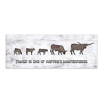 Personal-Prints Longhorn Family 3 Calves Wall Art