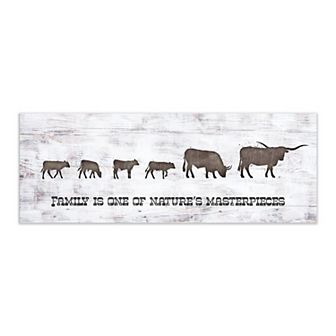 Personal-Prints Longhorn Family 4 Calves Wall Art