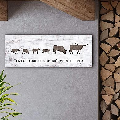 Personal-Prints Longhorn Family 4 Calves Wall Art