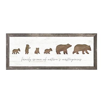 Personal-Prints Bear Family 4 Cubs Framed Wall Art