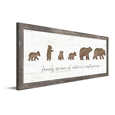 Personal-Prints Bear Family 4 Cubs Framed Wall Art