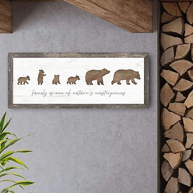 Personal-Prints Bear Family 4 Cubs Framed Wall Art