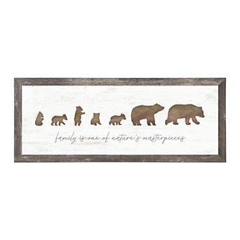 Personal-Prints Bear Family 5 Cubs Framed Wall Art