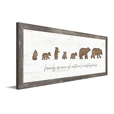 Personal-Prints Bear Family 5 Cubs Framed Wall Art