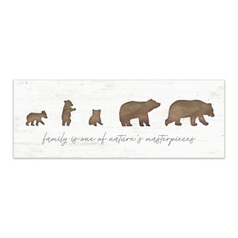 Personal-Prints Bear Family 3 Cubs Plaque Wall Art