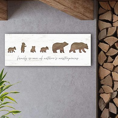 Personal-Prints Bear Family 4 Cubs Plaque Wall Art
