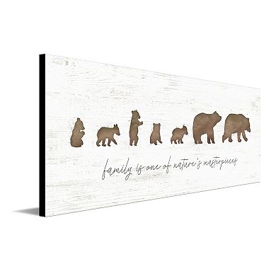 Personal-Prints Bear Family 5 Cubs Plaque Wall Art