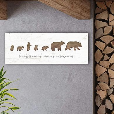 Personal-Prints Bear Family 5 Cubs Plaque Wall Art