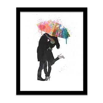 Personal-Prints Kissing In The Rain Framed Wall Art