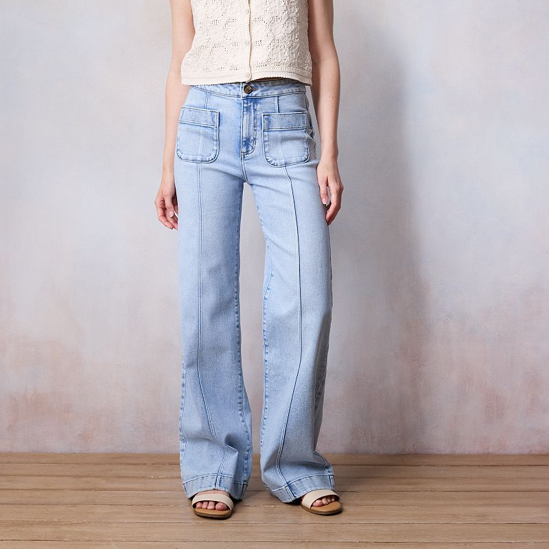 Women's LC Lauren Conrad Super High-Waisted Wide Leg Trouser Jeans