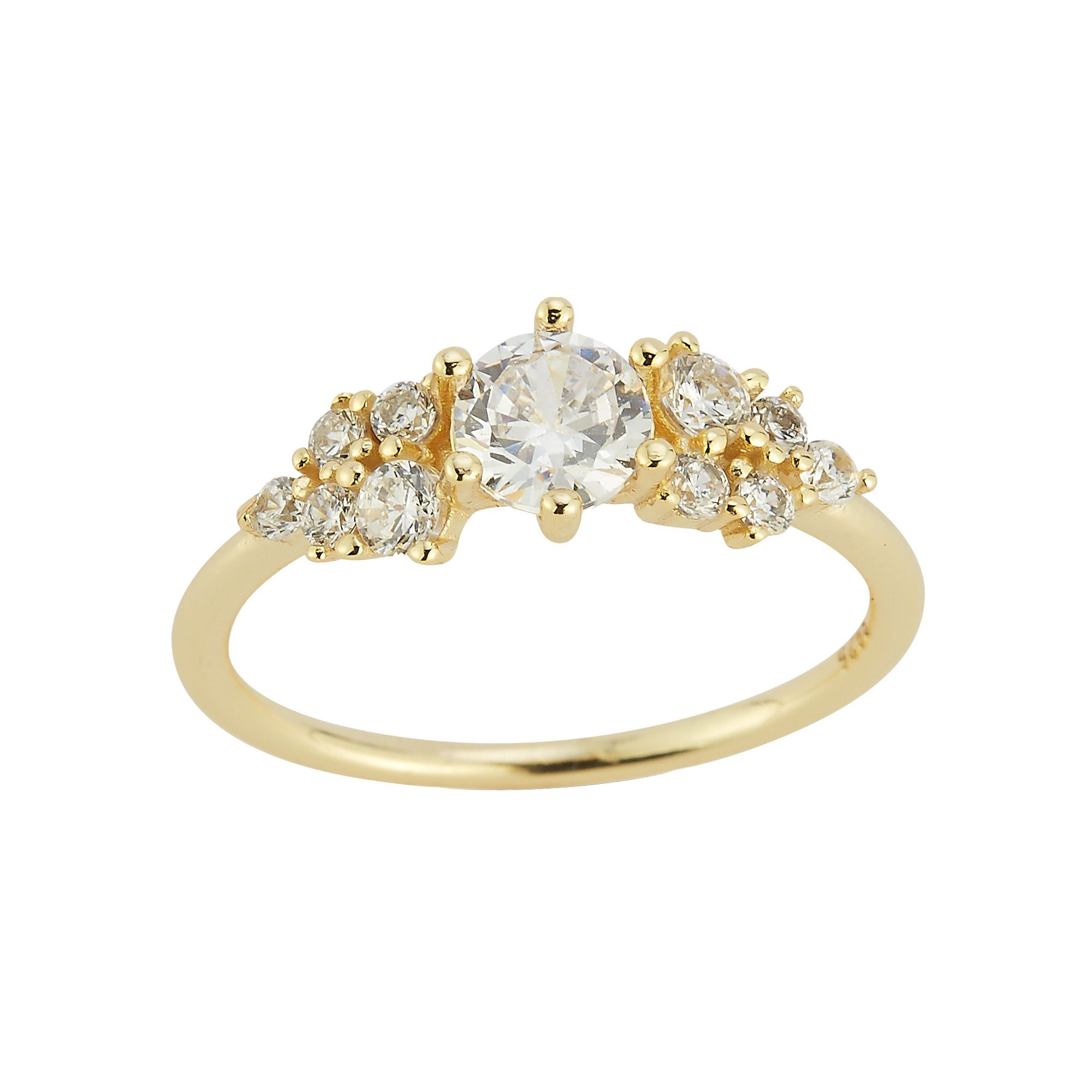 Sunkissed Sterling Sterling Silver Cubic Zirconia Cluster Ring, Womens, Si