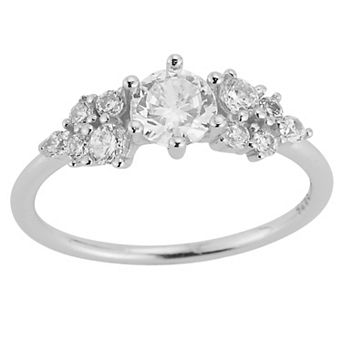 Sunkissed Sterling Sterling Silver Cubic Zirconia Cluster Ring