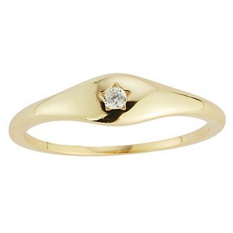 Sunkissed Sterling Sterling Silver Cubic Zirconia Star Inlay Ring