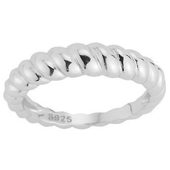 Sunkissed Sterling Sterling Silver Graduated Twist Ring