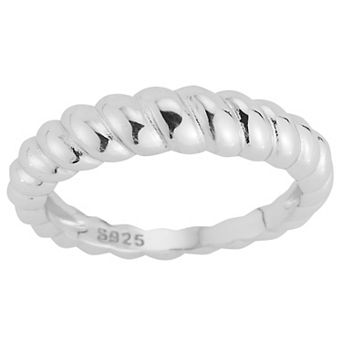 Sunkissed Sterling Sterling Silver Graduated Twist Ring
