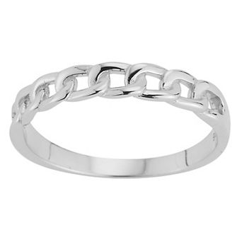 Sunkissed Sterling Sterling Silver Curb Chain Ring