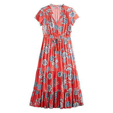 Women's Sonoma Goods For Life® Short Sleeve Tiered Maxi Dress