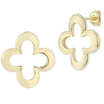 Sunkissed Sterling Sterling Silver Clover Stud Earrings