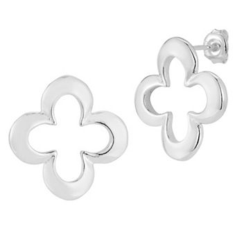 Sunkissed Sterling Sterling Silver Clover Stud Earrings