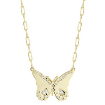 Sunkissed Sterling Sterling Silver Cubic Zirconia Butterfly Necklace