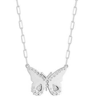 Sunkissed Sterling Sterling Silver Cubic Zirconia Butterfly Necklace