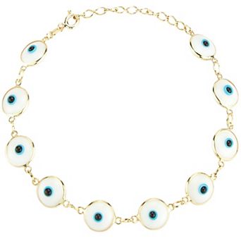 Sunkissed Sterling Sterling Silver Eye Station Bracelet