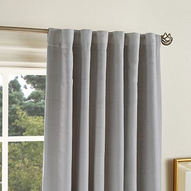 Martha Stewart Bedford Woven Plaid Backtab 2 Window Curtain Panels