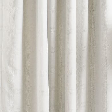 Martha Stewart Bedford Woven Plaid Backtab 2 Window Curtain Panels