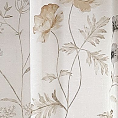 Martha Stewart Martha's Garden Print Poletop 2 Window Curtain Panels