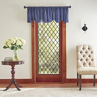 Martha Stewart Lucca Velvet Scallop Rod Pocket Window Valance